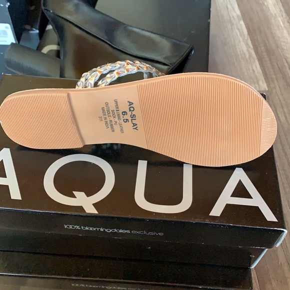 Aqua Slay Fabric Open Toe Casual Strappy Sandals - Picture 8 of 9